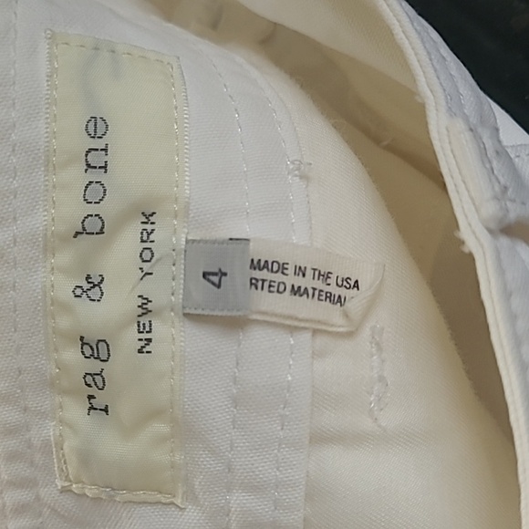 Rag & bone Fey High-Rise Wide Leg Cropped Pants in white Size 4 - Picture 13 of 14
